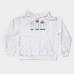 Rock Paper Scissors-Red Kids Hoodie